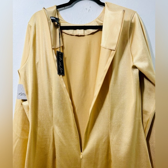18W NWT Free People x Gin and Jules-gold nylon/spandex mini part dress.Size 18W - Picture 8 of 10